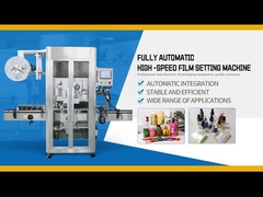 Équipement d'étiquetage de bouteille en plastique en verre pour animaux de compagnie Machine d'emballage thermique avec tunnel de rétrécissement