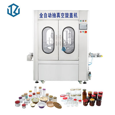 2 / 4 / 6 Heads Automatic Vacuum Capping Machine For Food Sauce Jars Glass Containers